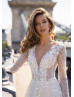 Glitter Sequined Lace Chic Wedding Dress